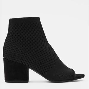 Eileen Fisher Craft Stretch Knit Open-Toe bootie